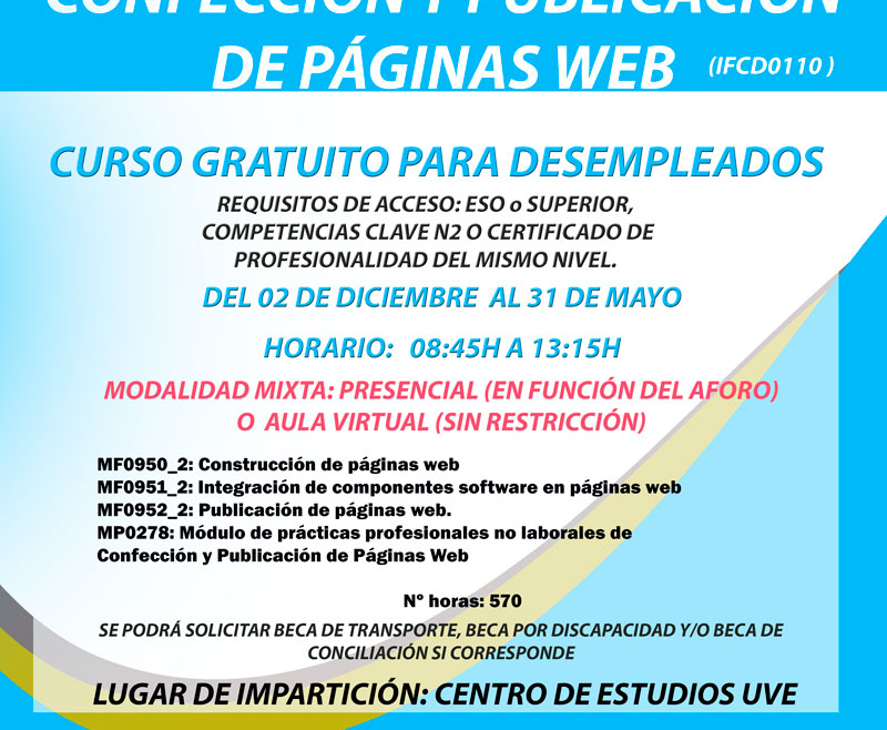 Curso gratuíto de Confección y Publicación de Páginas Web