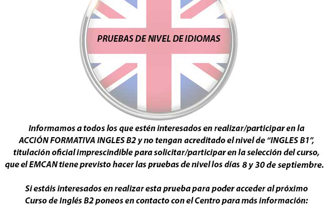 Nuevas fechas para las pruebas de nivel de inglés del EMCAN