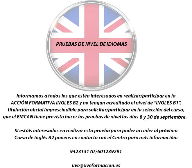 Nuevas fechas para las pruebas de nivel de inglés del EMCAN